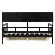 Daybed, Slat Support, With Bedside Shelves And 2 Drawers - R&R Furniture Gallery (Fountain Valley, CA)