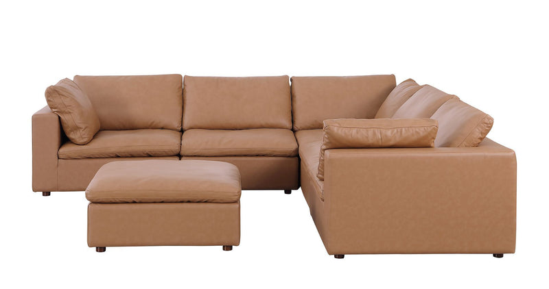 1100 - 6-Piece L-Shaped Sectional (Top-Grain Italian Leather)