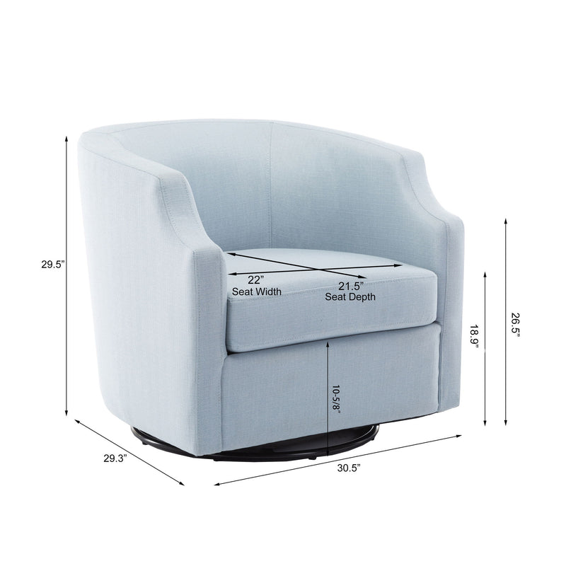 Isabelle - Swivel Glider Barrel Chair - R&R Furniture Gallery (Fountain Valley, CA)