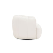 Jasmine TOV Furniture swivel accent chair with plush upholstery and modern design, shown in a cozy living room setting.