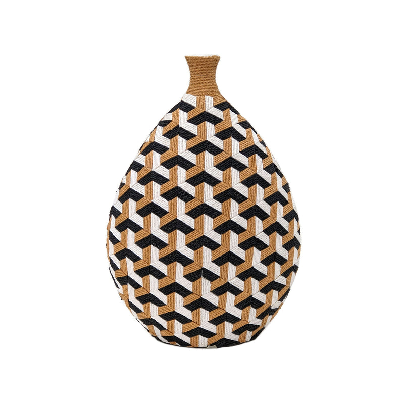 Jahia - Cubism Vase - Light Brown - R&R Furniture Gallery (Fountain Valley, CA)