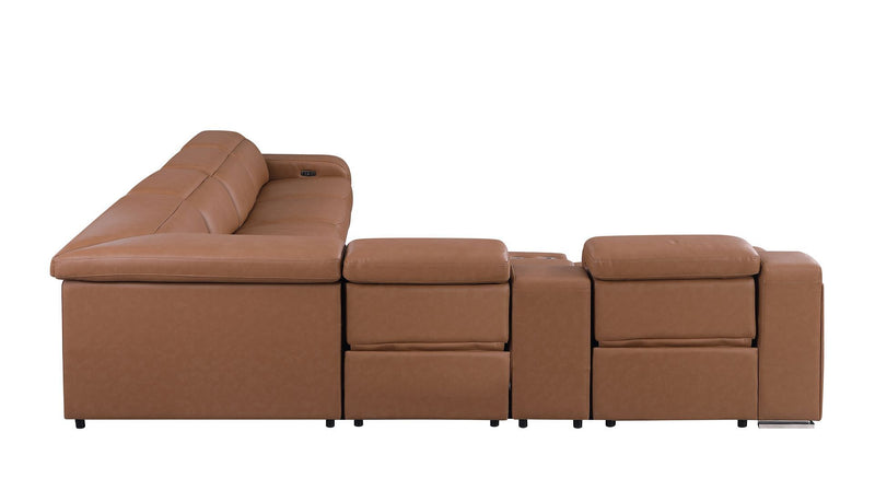 1116 - 7-Piece L-Shaped Sectional Sofa In With 4 Power Recliners & Power Headrests
