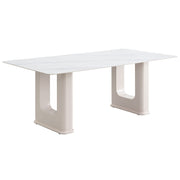 Kalam - Dining Table - Ceramic Top & Beige - R&R Furniture Gallery (Fountain Valley, CA)