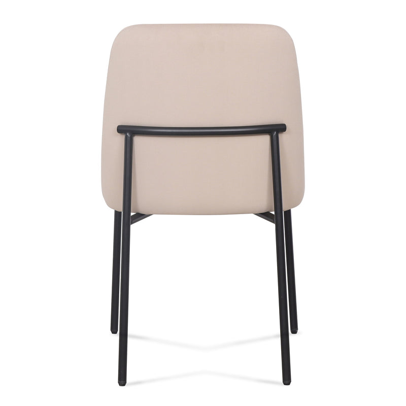 Set of two TOV Furniture Sydney dining chairs with wooden legs and upholstered seats, modern and stylish for dining rooms.