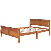 Platform Bed Frame Mattress Foundation Sleigh Bed With Headboard / Footboard / Wood Slat Suppor - R&R Furniture Gallery (Fountain Valley, CA)
