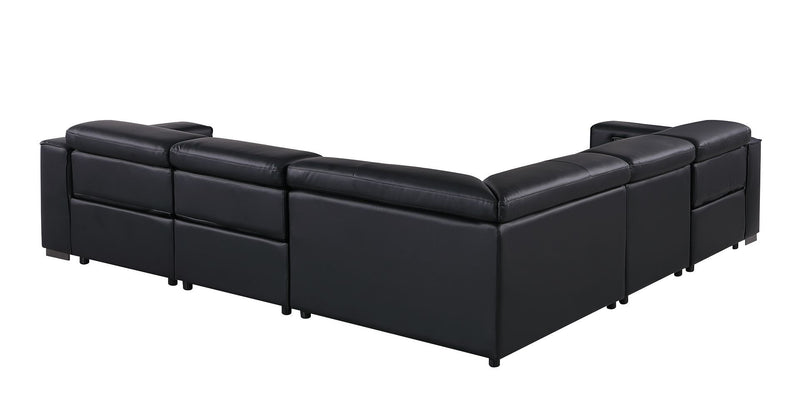 1208 - Leather Reclining Set (Sofa & Loveseat With 4 Power Recliners)