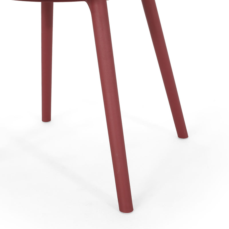 Pair of Noble House Poppy chairs in a modern design, featuring wooden legs and upholstered seats in a stylish set.