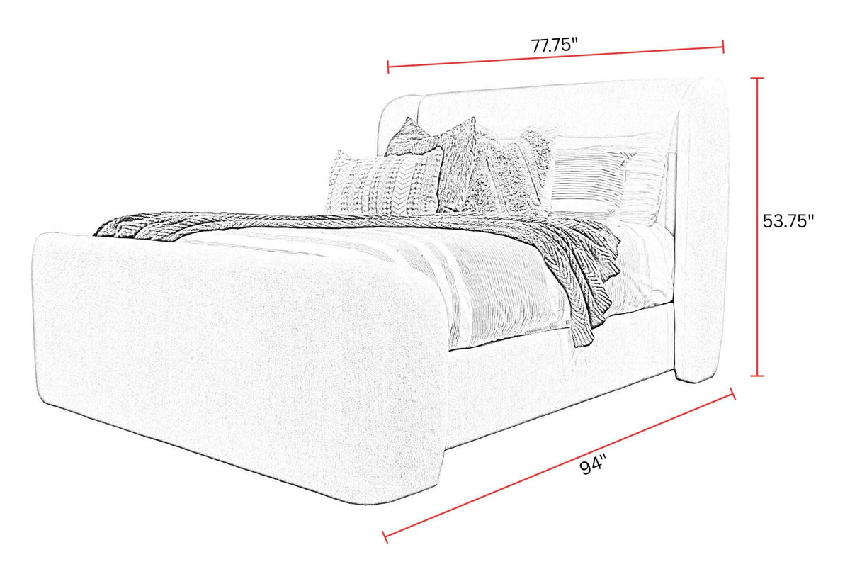 Shiloh - Wingback Upholstered Bed