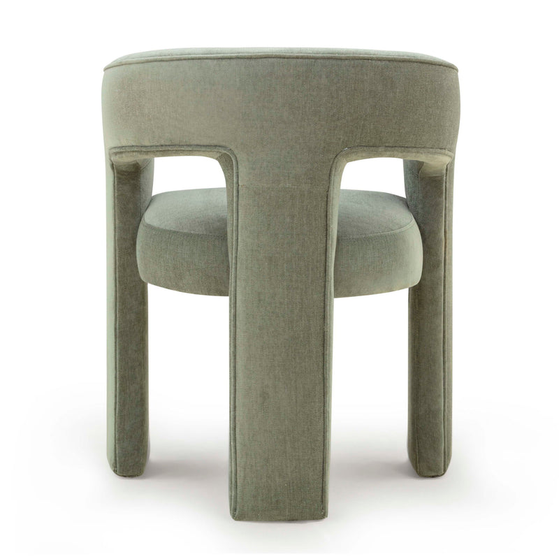 TOV Furniture Malone dining arm chair with plush upholstery and wooden legs, modern design for dining room decor.