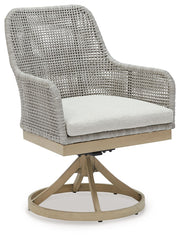 Seton Creek - Swivel Chair With Cushion (Set of 2) - Gray - R&R Furniture Gallery (Fountain Valley, CA)