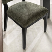 Set of two Classic Home Arima dining chairs with wooden legs and upholstered seats, modern and stylish for dining rooms.
