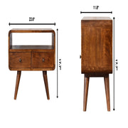 Solid Wood Curved Media Unit - R&R Furniture Gallery (Fountain Valley, CA)