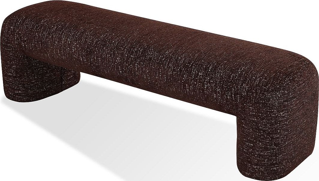 Mocoa Fully Upholstered Bench in Mongoose Chenille