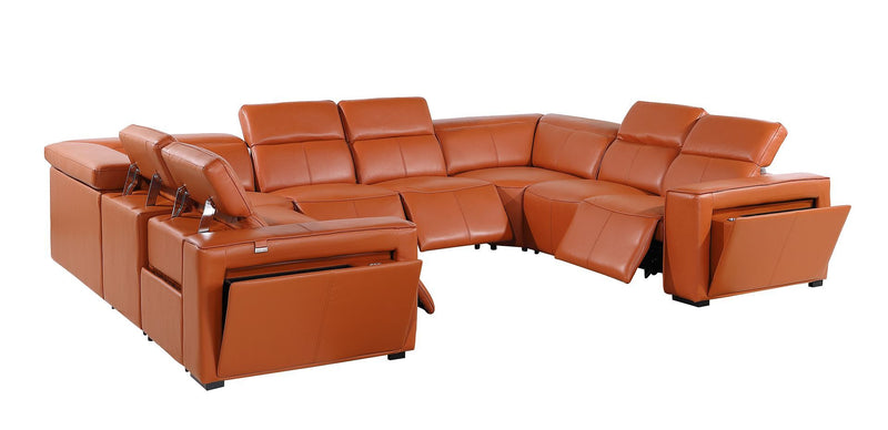 1224 - 8-Piece U-Shaped Sectional Sofa In With 4 Power Recliners & Power Headrests