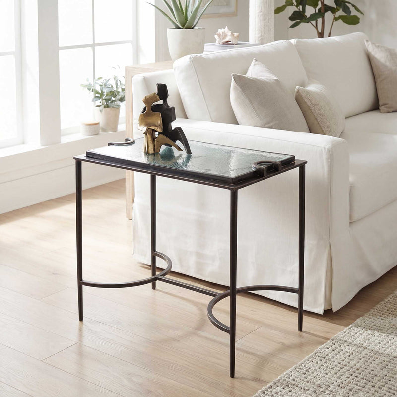 Eisen - Textured Glass Accent Table - Bronze