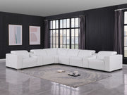 1208 - 8 Piece L Shaped Leather Sectional With 4 Power Recliners & Power Headrests - R&R Furniture Gallery (Fountain Valley, CA)