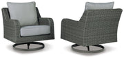 Elite Park - Swivel Lounge w/ Cushion - Gray - R&R Furniture Gallery (Fountain Valley, CA)