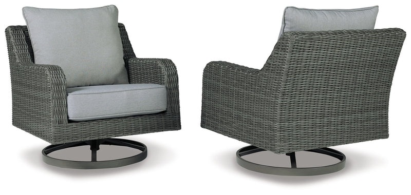 Elite Park - Swivel Lounge w/ Cushion - Gray - R&R Furniture Gallery (Fountain Valley, CA)