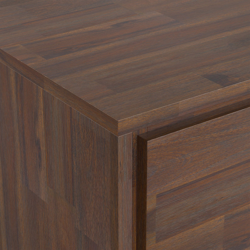 Lowry - TV Media Stand - Distressed Charcoal Brown