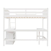 Loft Bed With Shelves With Desk - R&R Furniture Gallery (Fountain Valley, CA)