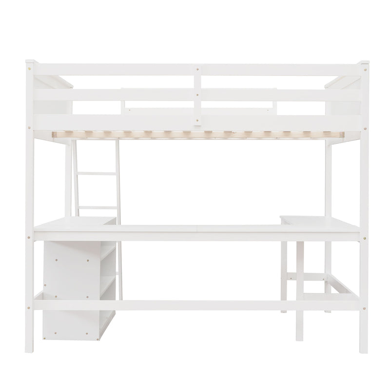 Loft Bed With Shelves With Desk - R&R Furniture Gallery (Fountain Valley, CA)