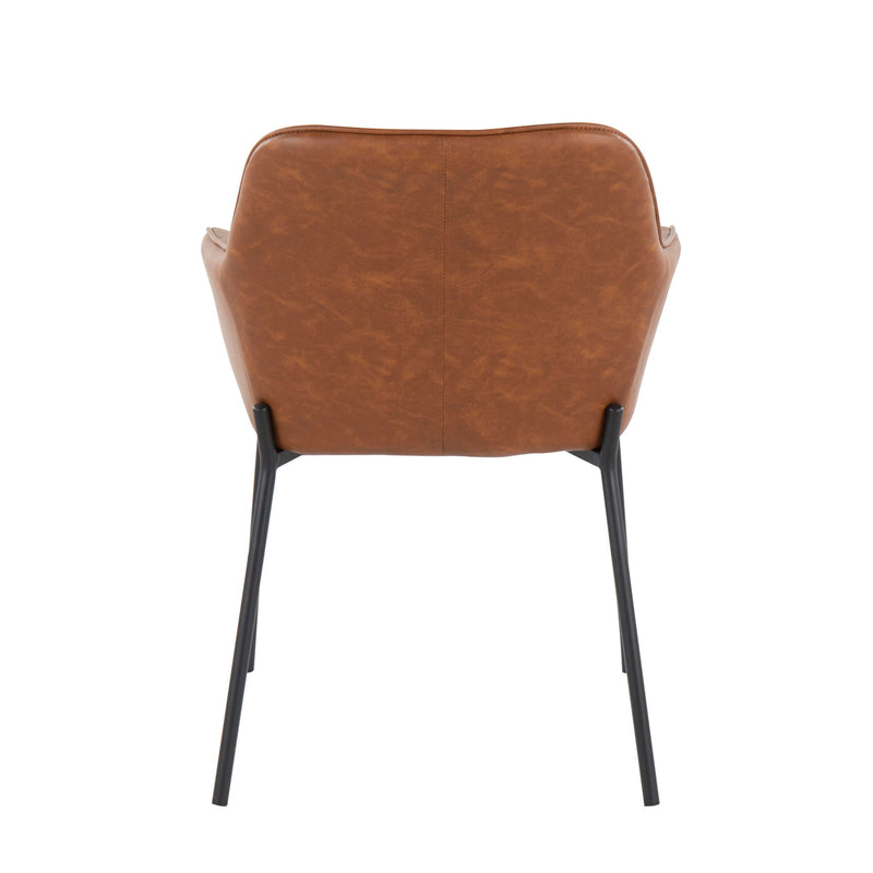 Pair of Lumi Source Daniella contemporary dining chairs with sleek design and neutral upholstery, set of two.