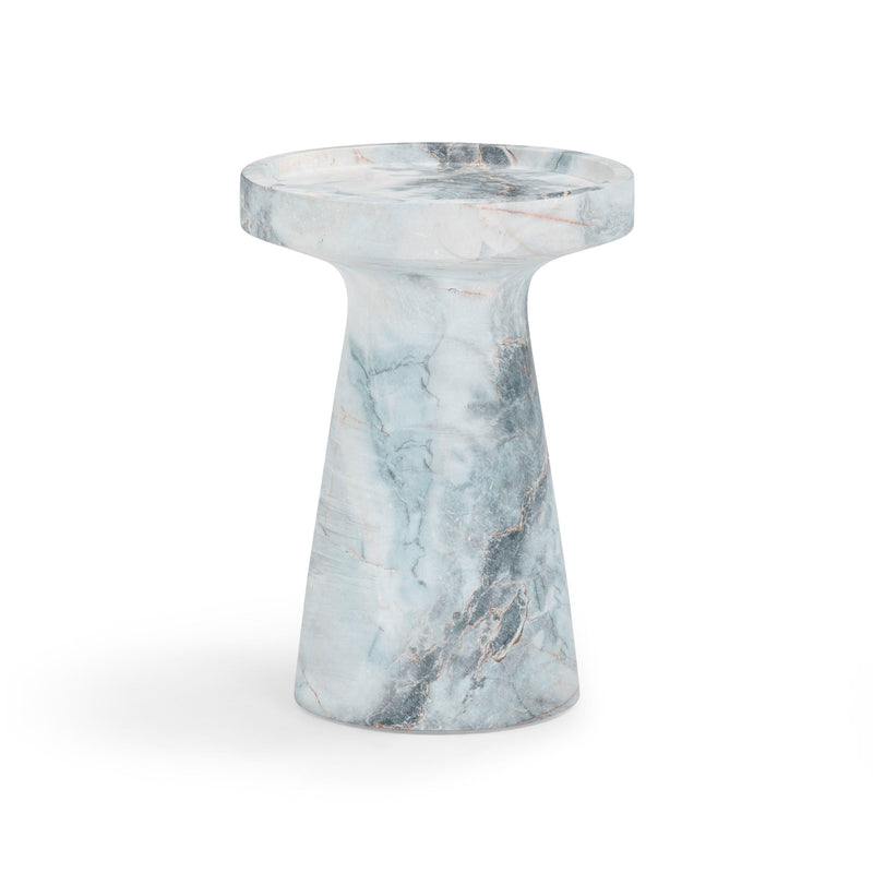 Zara - Indoor / Outdoor Side Table - Blue / White - R&R Furniture Gallery (Fountain Valley, CA)