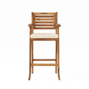 Barstool With Soft Curved Lines And Sturdy Frame (Set of 2) - Brown - R&R Furniture Gallery (Fountain Valley, CA)