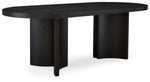 Rowanbeck - Oval Dining Room Table - Black - R&R Furniture Gallery (Fountain Valley, CA)
