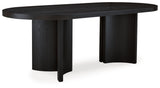 Rowanbeck - Oval Dining Room Table - Black - R&R Furniture Gallery (Fountain Valley, CA)