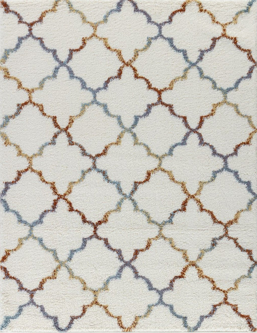 Loft Shag - 7'10" X 9'10" Shaggy Area Rug Polypropylene - Ivory - R&R Furniture Gallery (Fountain Valley, CA)