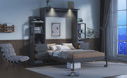 Murphy Wall Bed With LED Lights, Shelves And Drawers - R&R Furniture Gallery (Fountain Valley, CA)