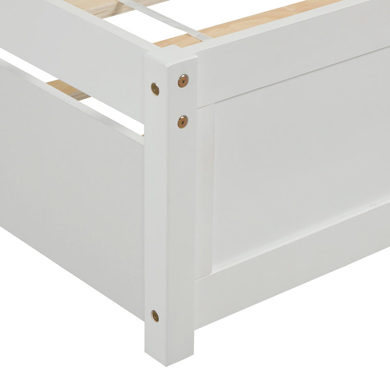 Platform Bed Wood Bed Frame With Trundle - R&R Furniture Gallery (Fountain Valley, CA)