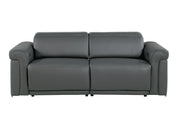 1126 - Top Grain Power Reclining Italian Leather Sofa - R&R Furniture Gallery (Fountain Valley, CA)