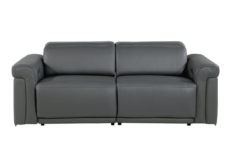 1126 - Top Grain Power Reclining Italian Leather Sofa - R&R Furniture Gallery (Fountain Valley, CA)