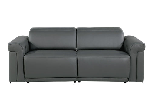 1126 - Top Grain Power Reclining Italian Leather Sofa - R&R Furniture Gallery (Fountain Valley, CA)