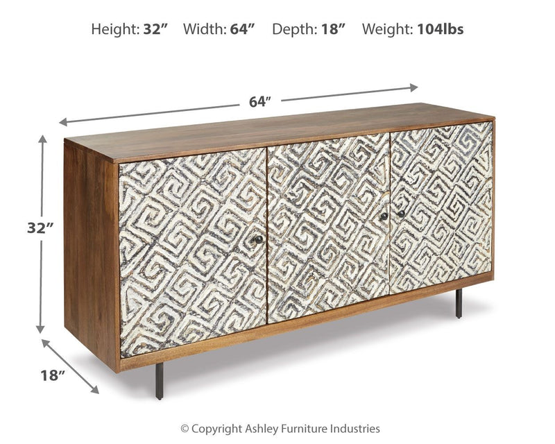 Kerrings - Accent Cabinet - Brown / Black / White - R&R Furniture Gallery (Fountain Valley, CA)