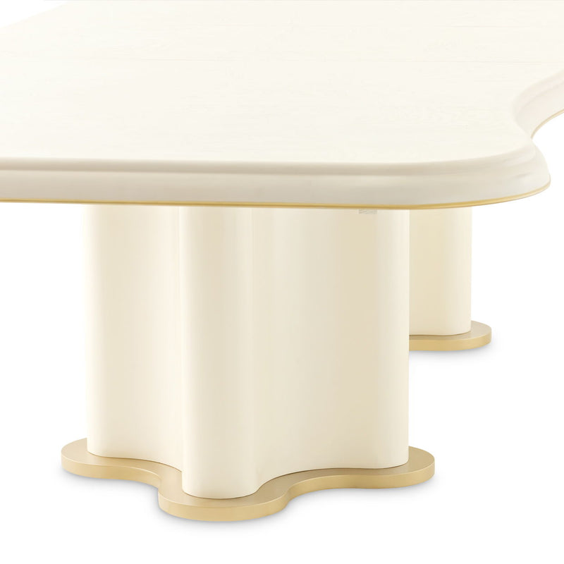 La Terrazza - Double Pedestal Dining Table - Creamy Pearl - R&R Furniture Gallery (Fountain Valley, CA)