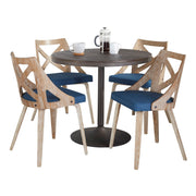 Lumi Source Dakota Charlotte 5-piece contemporary dining set with table and four matching chairs in modern design.