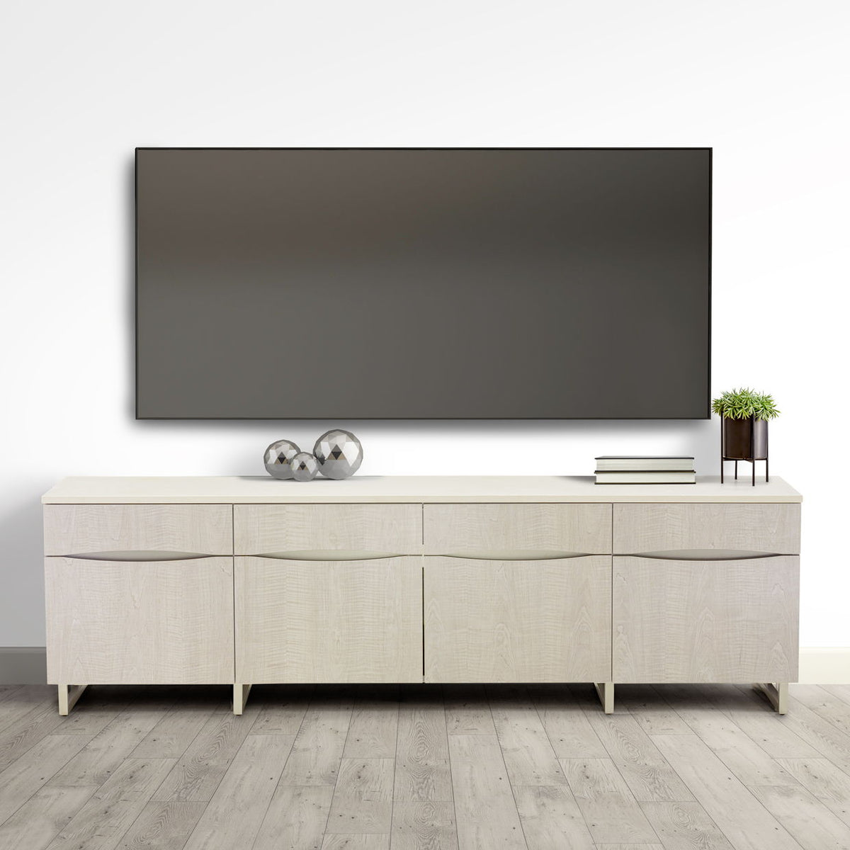 Marin - Media Cabinet - Beige - R&R Furniture Gallery (Fountain Valley, CA)