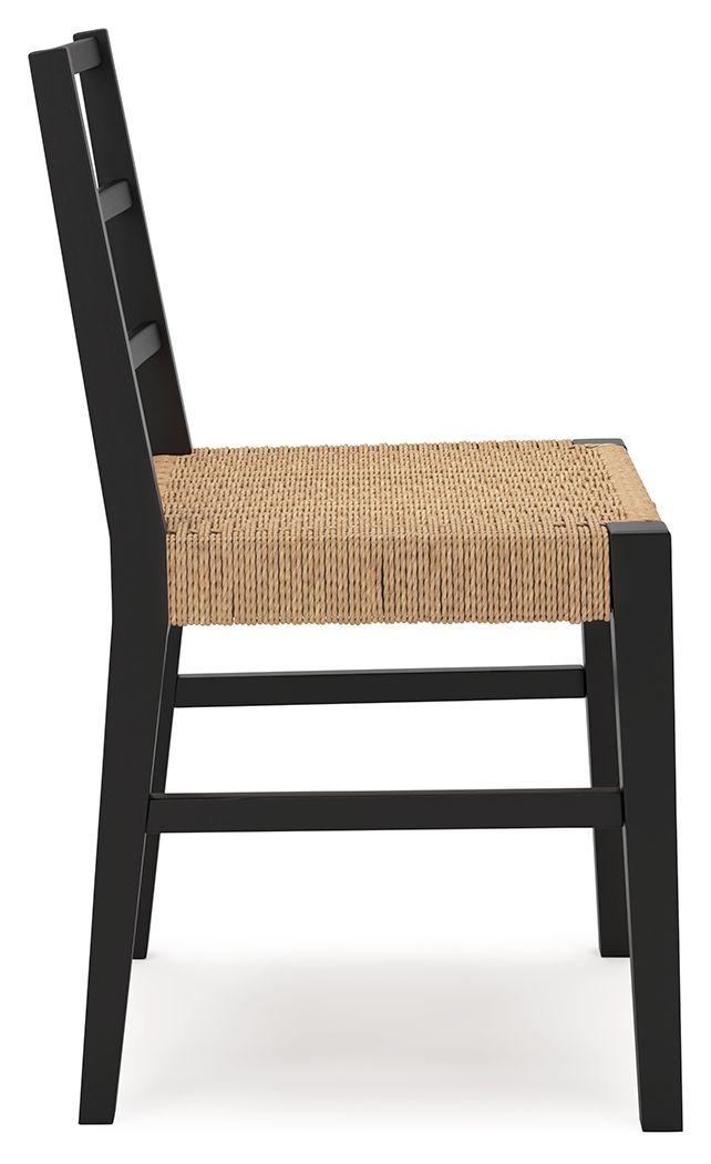 Isanti - Dining Room Side Chair (Set of 2) - Light Brown / Black - R&R Furniture Gallery (Fountain Valley, CA)