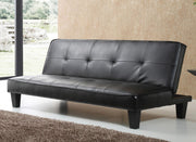 Glory Furniture Alan sofa bed in gray fabric, showcasing its convertible futon sofa design with plush cushions and modern style.