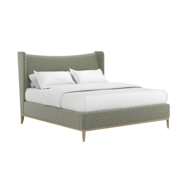 Edwin King Wing Shelter Uph Bed-Celery