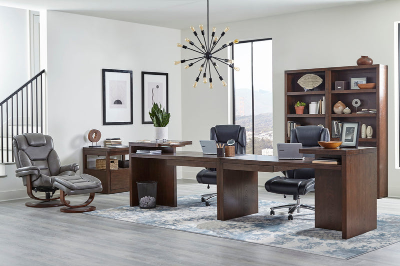 Monarch - Manual Reclining Swivel Chair and Ottoman - R&R Furniture Gallery (Fountain Valley, CA)