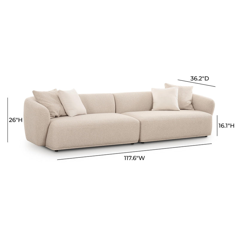 Sylvie - 4-Seater Sofa - Cream - R&R Furniture Gallery (Fountain Valley, CA)