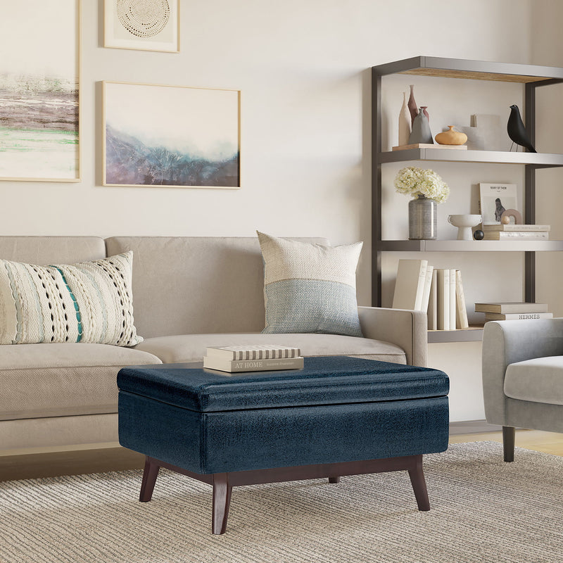Owen - Upholstered Rectangular Storage Ottoman - R&R Furniture Gallery (Fountain Valley, CA)