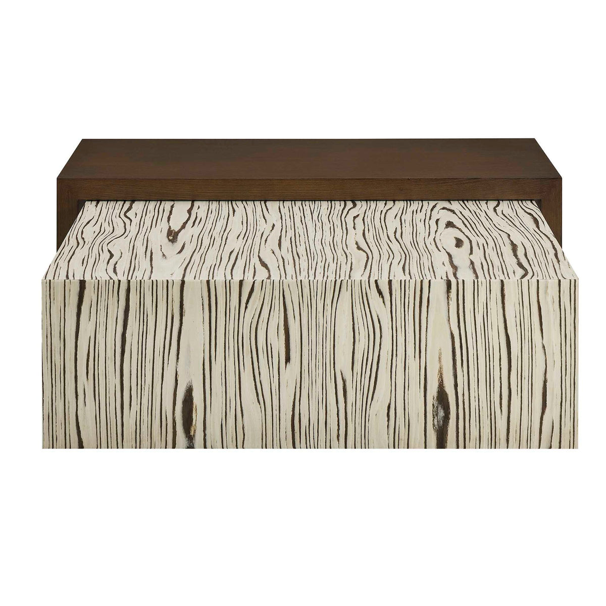 Woodland Code - Nested Coffee Tables (Set of 2) - Dark Brown / Beige