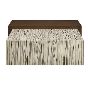Woodland Code - Nested Coffee Tables (Set of 2) - Dark Brown / Beige