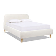 Roman - Curved Headboard Upholstered Platform Bed - R&R Furniture Gallery (Fountain Valley, CA)