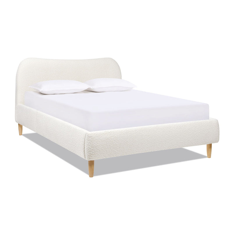 Roman - Curved Headboard Upholstered Platform Bed - R&R Furniture Gallery (Fountain Valley, CA)